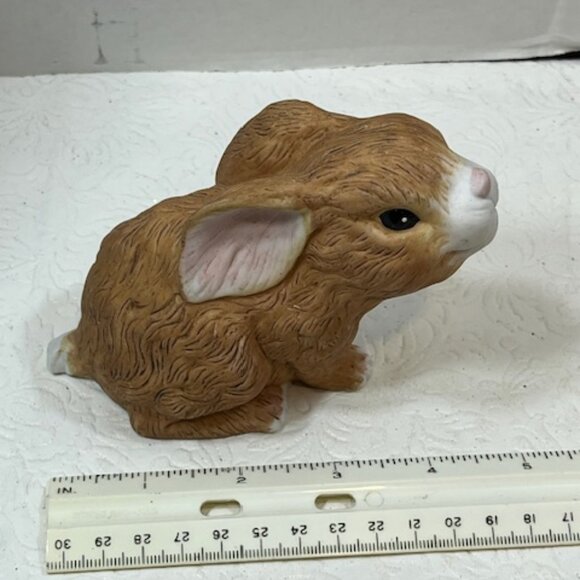 Bunny Rabbit Porcelain Sculpture Snuggle Babies 1988 River Shore 4.5"x3.5" - Picture 12 of 12